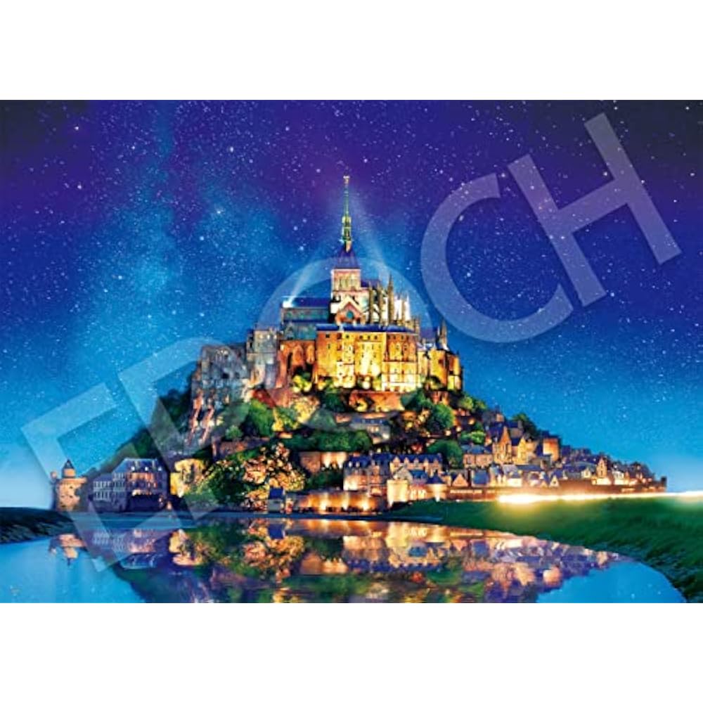 Epoch 3000 Small Piece Jigsaw Puzzle Overseas Scenery World Scenery Starry Sky Mont Saint Michel ...