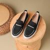 Deep mouth fisherman shoes single shoes woven shoes flying woven flat bottom round head one pedal women