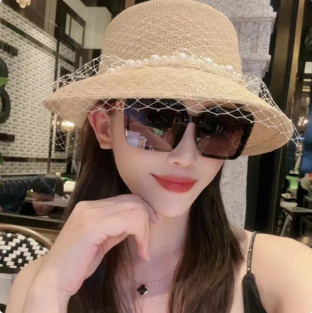 Large Frame Sunglasses For Women, Sun Protection, Uv Protection, High Value, White And Thin Sunglasses, Polarized Sunshade Glasses