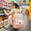 Schoolbag Stylish Simple Versatile Student School Bag Niche Design Light Leisure Travel Backpack Large Capacity Class Backpack