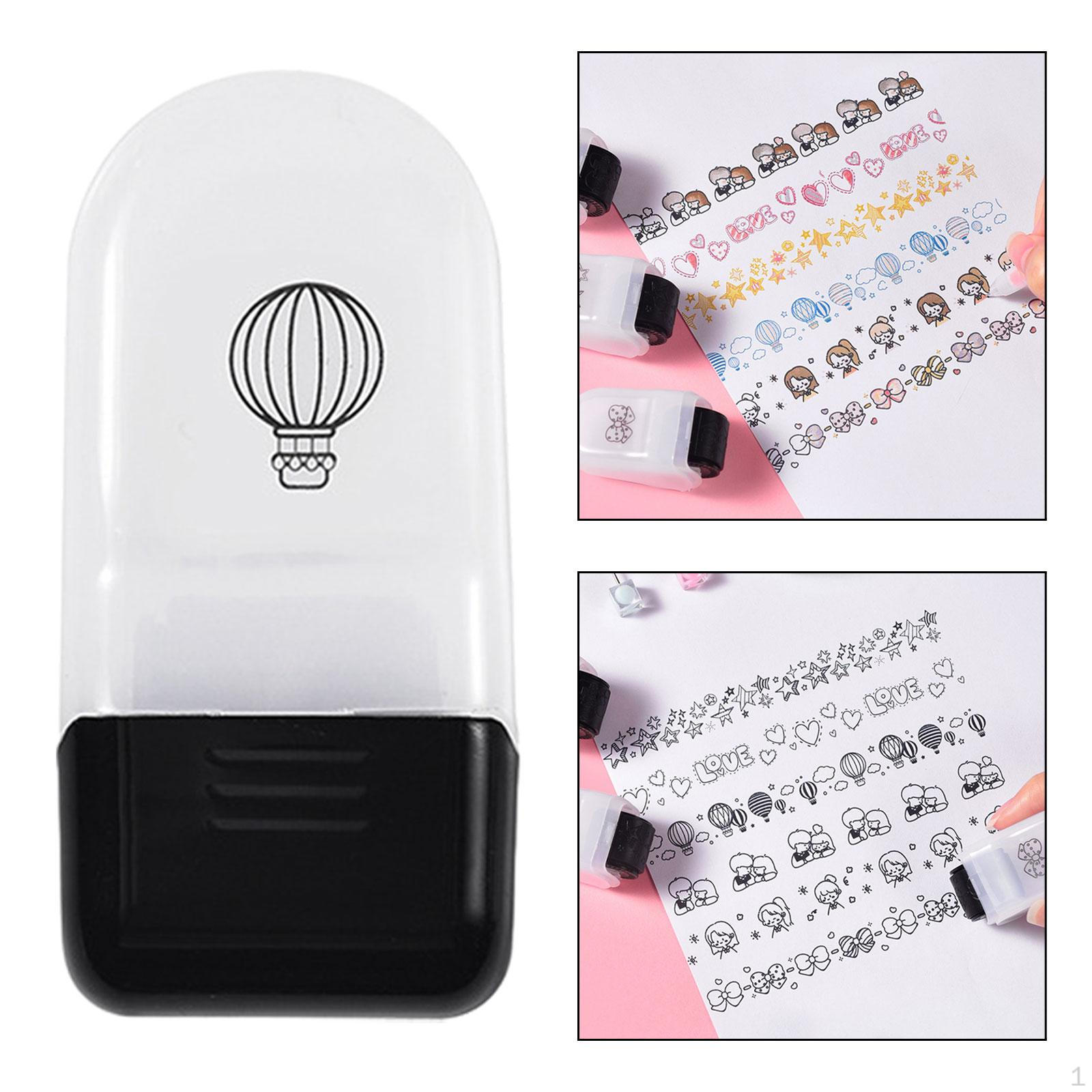 

Pattern Stamp Roller Journal Card Making Printing Stationery Supplies for Birthday Style F