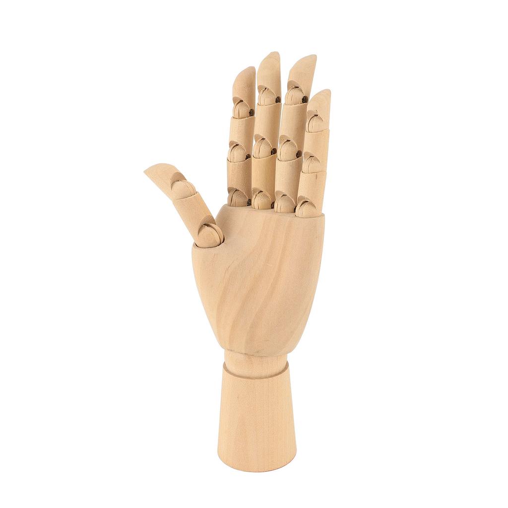 Hand Art Mannequin Figure Schima Wood Mannequin Left Hand for Sketching and Drawing