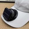 Baseballkappe mit UV-Schutz-Sonnenschirmkrempe Eingebauter leiser Lüfter 3 Geschwindigkeiten Solare Doppelstromversorgung USB-Laden Schnell trocknende Sonnenkappe