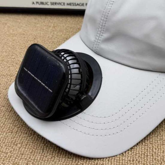 Baseballkappe mit UV-Schutz-Sonnenschirmkrempe Eingebauter leiser Lüfter 3 Geschwindigkeiten Solare Doppelstromversorgung USB-Laden Schnell trocknende Sonnenkappe