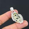 Wedding Gift For Her 925 Silver Natural Dalmatian Jasper Gemstone Pendant