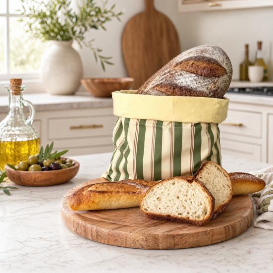 Sacchetti per Pane in Cera d'Api, Riutilizzabili e Resistenti in Tessuto, Mantengono Freschezza e Crosta Più a Lungo, per la Conservazione del Pane Fatto in Casa
