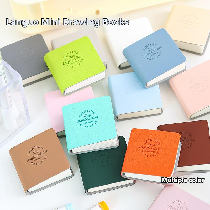 15Pcs 50x50mm Pocket Drawing Book Blank Water Color Thick Paper Mini Sketchbook 200g 48sheets Marker Painting Paper Art Supplies
