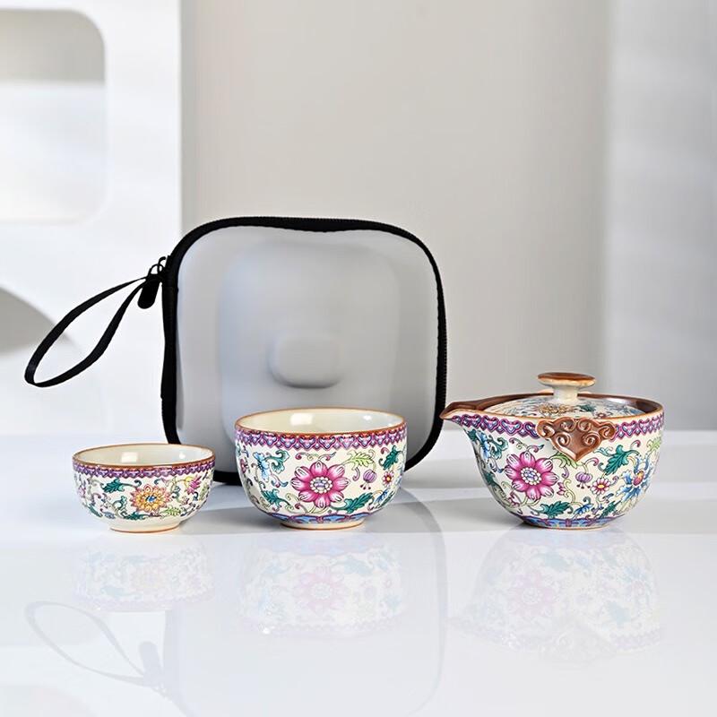 Fumaide Nordic Style Portable Ceramic Travel Tea Set