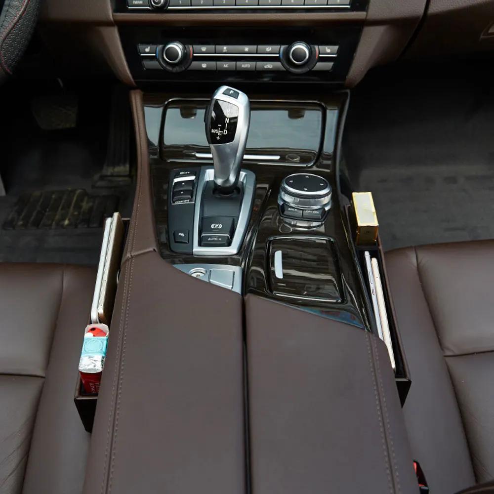 Universal Car Seat Crevice Storage Box Multi-Purpose Car Gap Filler Organizers Carrying Pocket Middle Side Content Phone Holder
