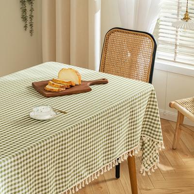 Verdickte karierte Tischdecke Kaffeetischdecke Frische karierte Tischdecke Zuhause Rechteckige Esstischdecke
