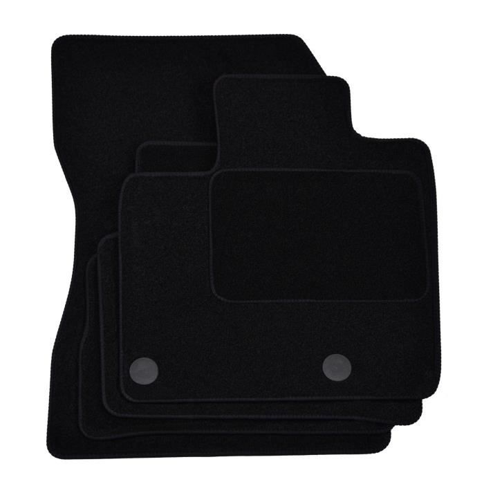 Tapis de sol - Opel - Agilla - Velours noir - Sur mesure - Renforcé au niveau des pédales