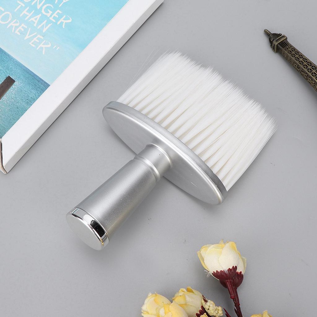 Portable Neck Face Hair Remover Brush Hair Dust Cleaning Sweeping Brush (Black)