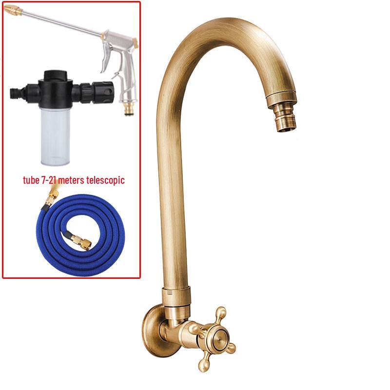 TLXT All-Copper Antique Extended Mop Sink Faucet