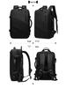 Men's Expandable Waterproof Business Travel Backpack, Large Capacity, Oxford Cloth, for Laptops.