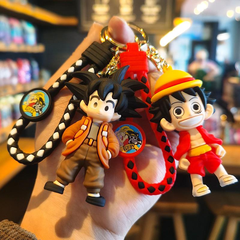 New Product: One Piece Keychain Decorations Including Zoro Doll Ace Luffy Figurine Key Ring and Claw Machine Prize Toys Anime