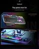 Wired E-sports Mechanical Keyboard, Mouse, and Headset Set for Laptop Gaming.