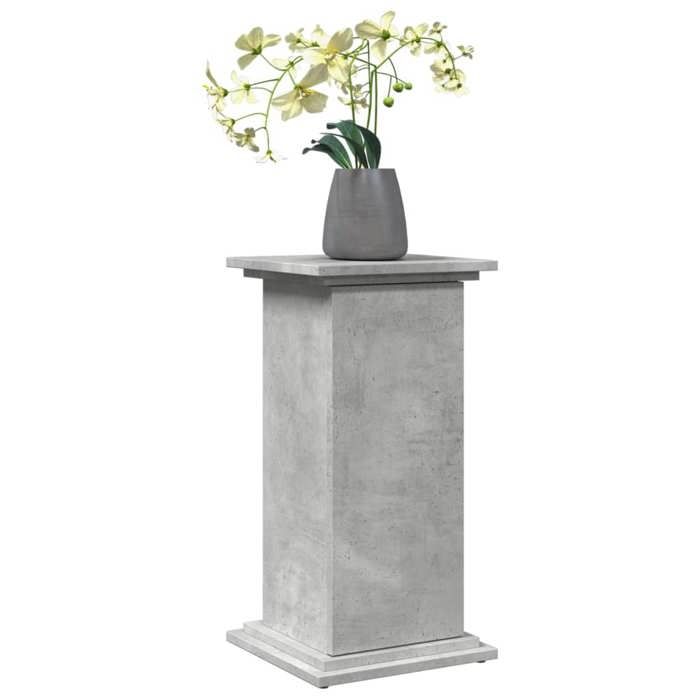 VidaXL Pedestal with Storage Concrete Grey 31x30x60 Cm Engineered Wood, Display Case, Display Stand, Presentation Shelf, Stand 854619