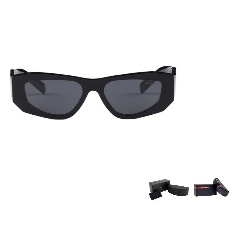Prada Logo Irregular Shape Sunglasses Men sunglasses Black SPRB19_E16K_FE08Z_C_A053