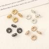 Copper-Plated 18K Spacer Bead: Versatile Wheel Design with High Color Retention and Cubic Zirconia for DIY Bracelet Accessories.