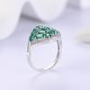 925 Sterlingsilber Damenring hochwertiger natürlicher grüner Achat feiner Schmuck Damenmodeschmuck, Jubiläumsparty-Geschenk