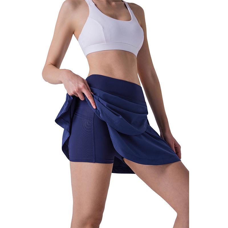 

Женская быстросохнущая спортивная юбка с защитой от просвечивания для бега, тенниса и йоги XL темно-синий