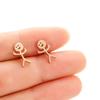 1 Pair Funny Middle Finger Stud Earrings Stainless Steel Simple Finger Earrings for Women 2024 New Trend Jewelry Gift