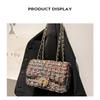 1Pc Xiaoxiangfeng Woolen Bag Women's Bag New Trendy  Popular Korean Version Fashion Versatile Chain Single Shoulder Messenger Bag