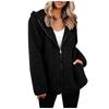 Frauen Winter Lässige Mode Lange ärmeln Einfarbig Plüsch Strickjacke Jacke Mantel