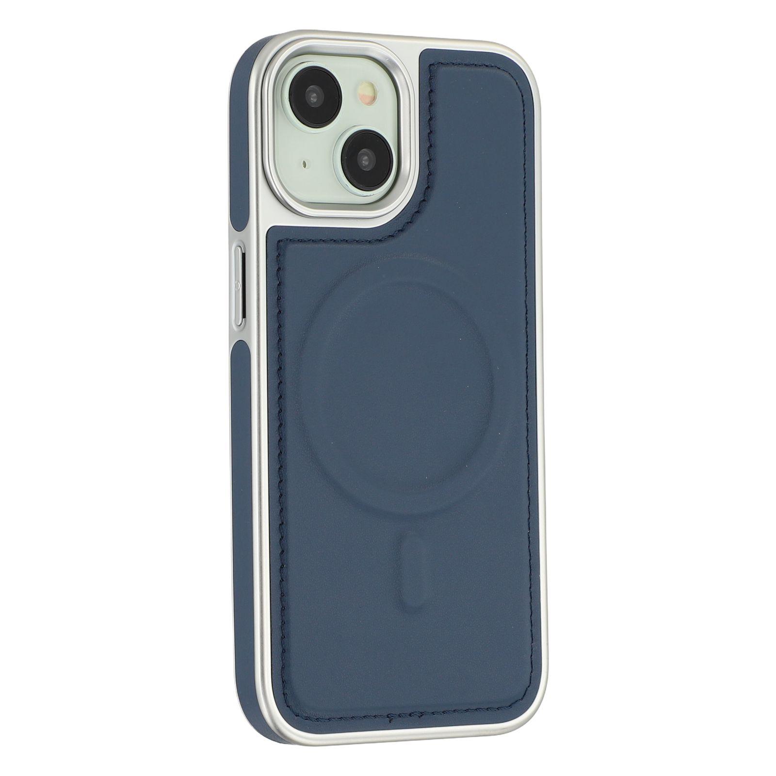 

For iPhone 14/13 Case Compatible with MagSafe Electroplating Edge PU + TPU + PC Phone Back Cover E