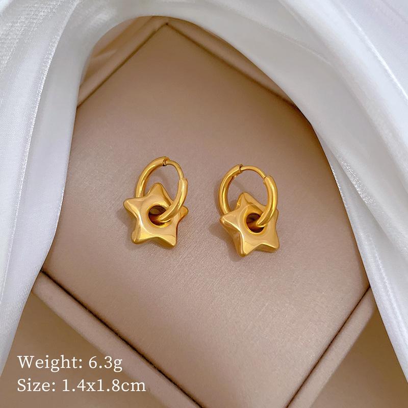 Fritillary Clover Minimalist Stud Earrings Cold Men'S And Women'S Earrings Personality Temperament Banquet Earrings