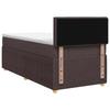 Box Spring Bed with Mattress Dark Brown 90 x 190 cm Fabric