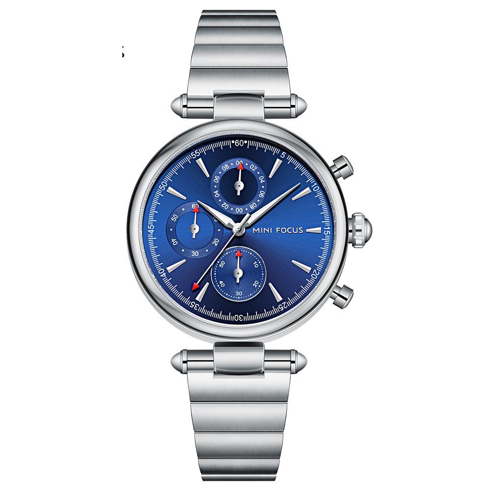 Women's Watch Fashionable Casual Women's Watch Multifunctional Waterproof Quartz Watch Steel Band Women's Watch