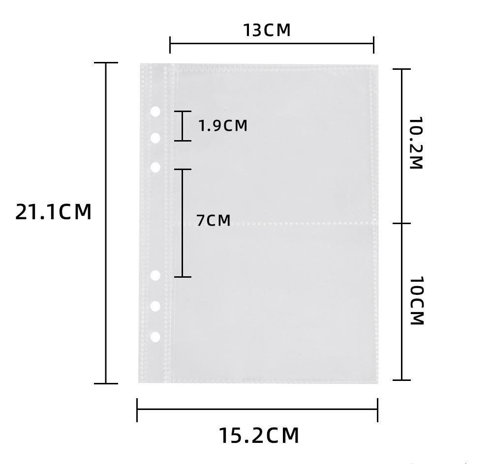 A5 Laser Star Zipper Binder Photo Card Collection Book Transparent Album A5 Card Album 3-inch Love Small Card Storage Album
