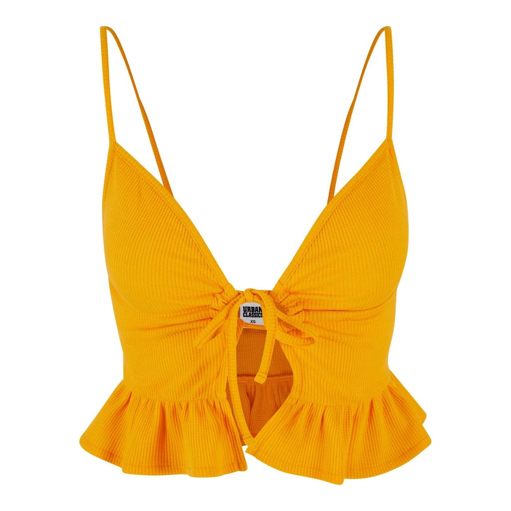 Urban Classics Womens/Ladies Ruffled Waffle Pique Top