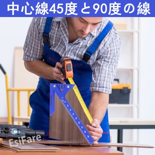 EsiFare Right Angle Guide, Woodworking Ruler, Square, Marking Tool, 45 Degree Ruler, Perfect Square, Stop Ruler, Woodworking Scribe, Carpenter's Marki