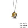 Cosplay Anime Accessory Kimetsu No Yaiba Pendant Necklace Tanjiro Kamado Spray Paint Oil Drop Alloy Charm Jewelry