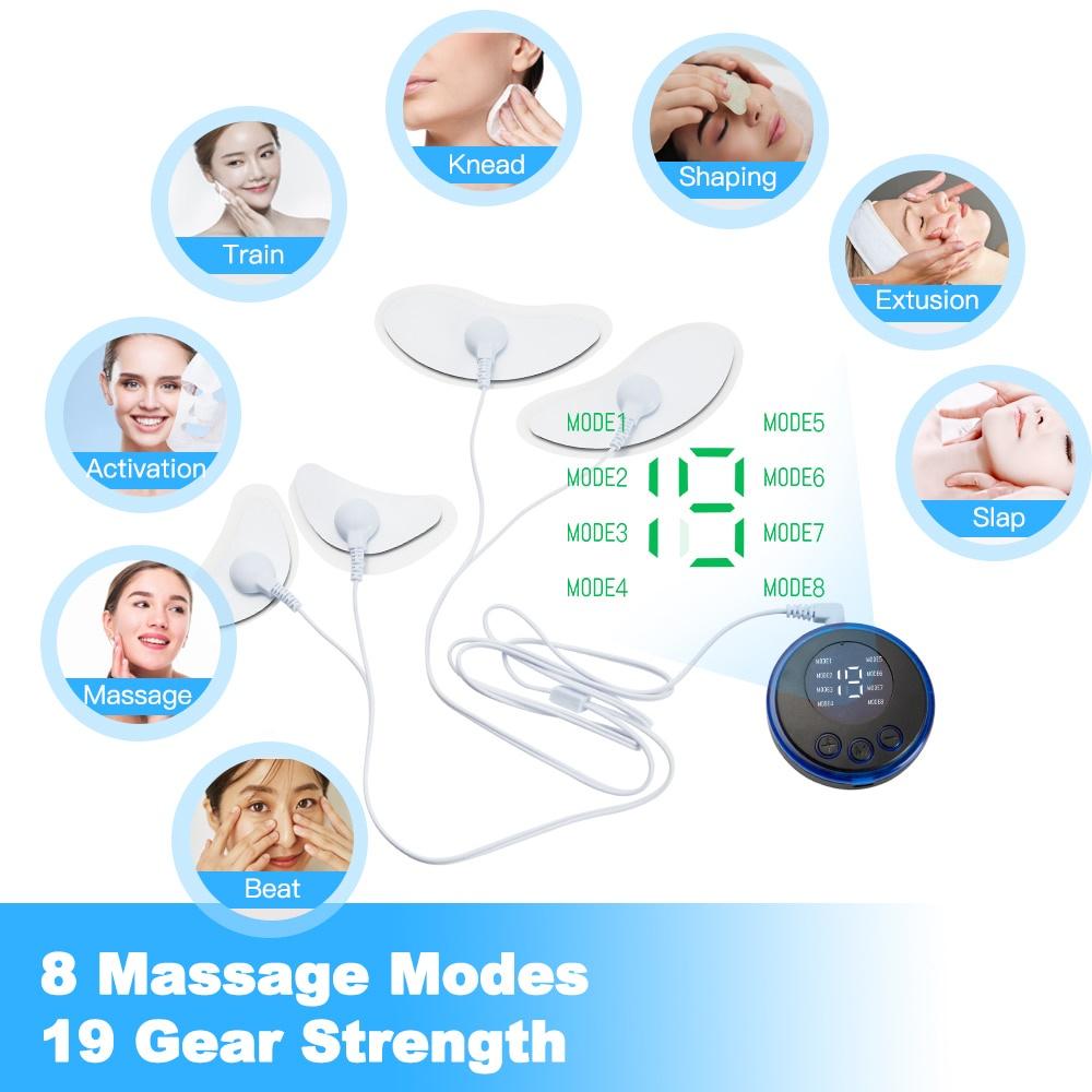 EMS Facial Eye Massager Gesichtslifting Gerät Strom Muskelstimulator Gesicht Schönheit Nacken Hautstraffung Anti-Falten Gesichtshautpflege Dunkle Ringe