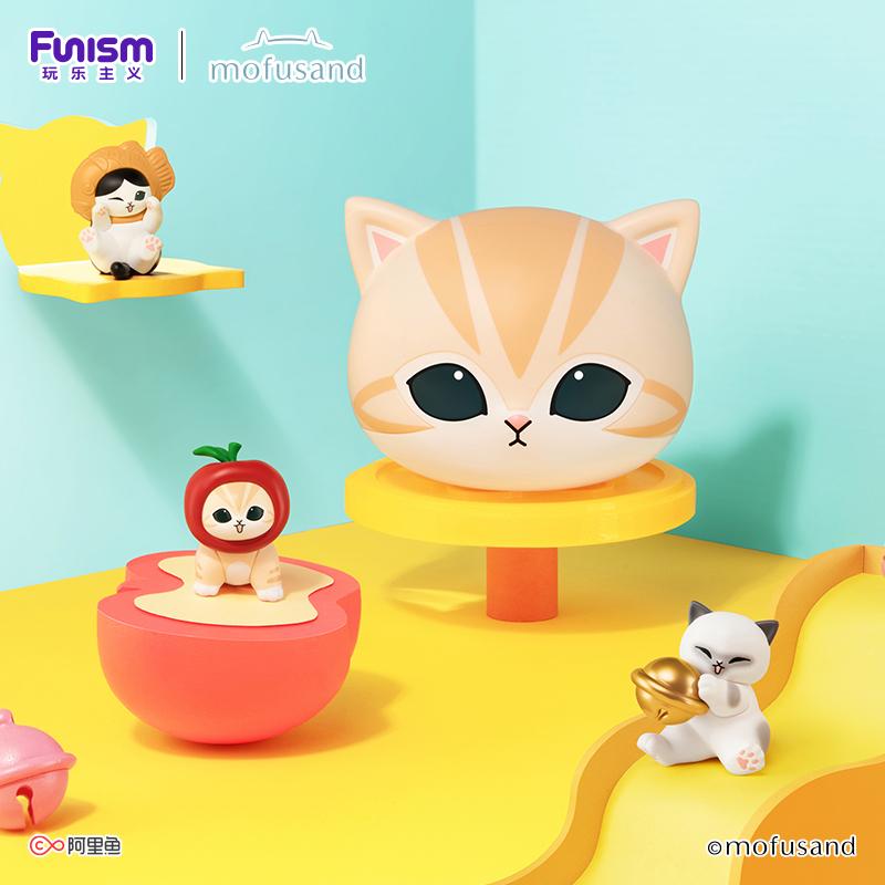 Mofusand Glückskatze Frucht Tier Niedlich Mini Echte Figuren Anime Ornamente Puppen Fans Spielzeug Modell Weihnachten Geburtstagsgeschenk