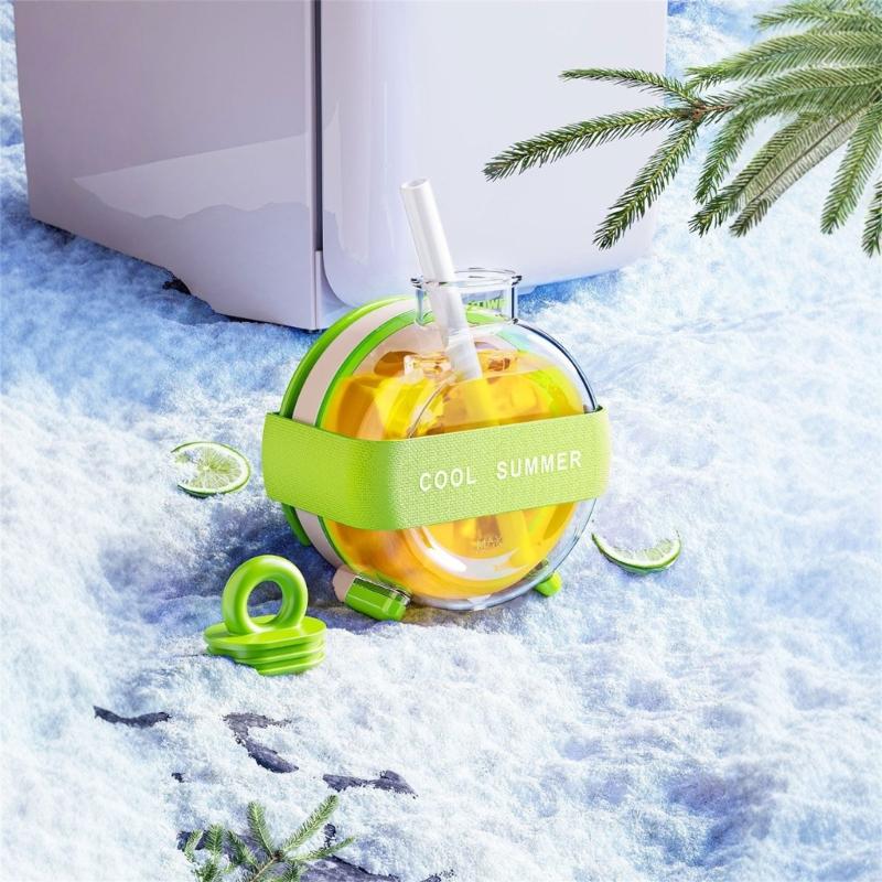 Efficient Portable Ice Cubes Molds Bottle With Built In Molds And Carry Strap Sports Water Bottle with Built in Ice Tray