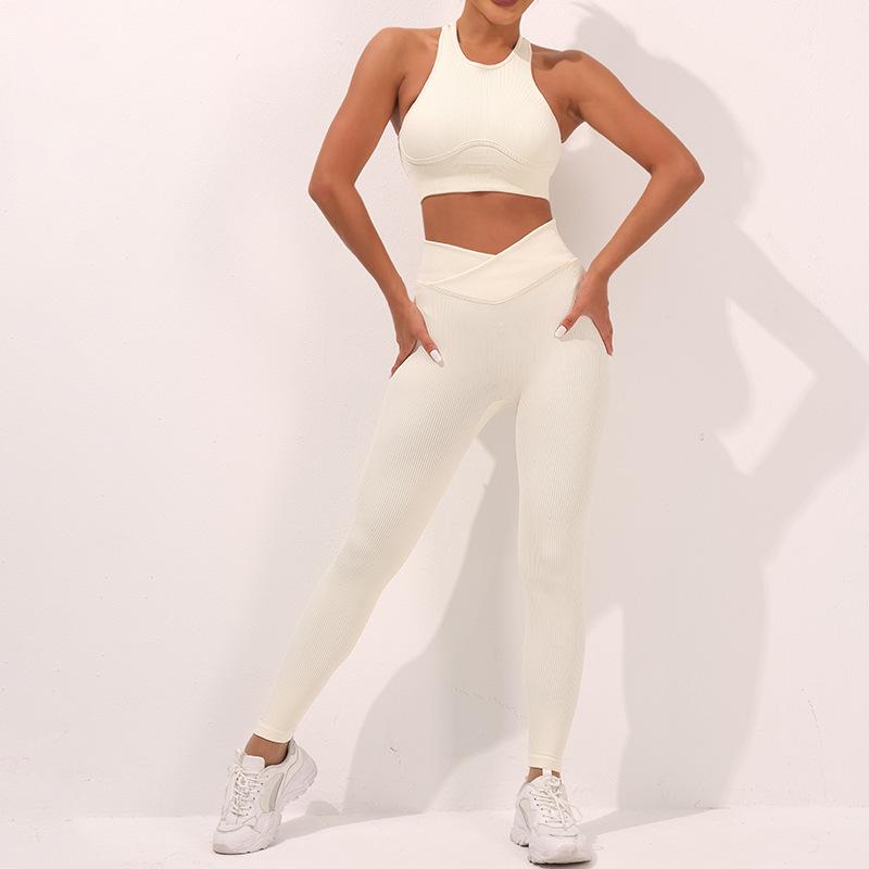 Alpha Thread High Waist Yoga Suit: Quick-Drying, Hip-Lifting, Tight-Fit Fitness Wear for a Beautiful Back