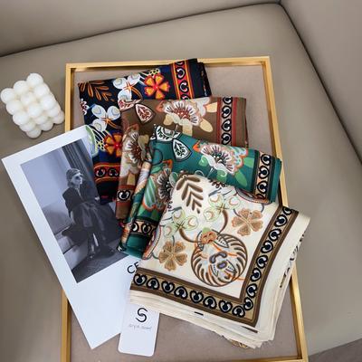 2024 New 70 CM Silk Shirt Decoration Small Square Scarf Fashionable And Versatile Commuting Scarf Neck Protection Scarf