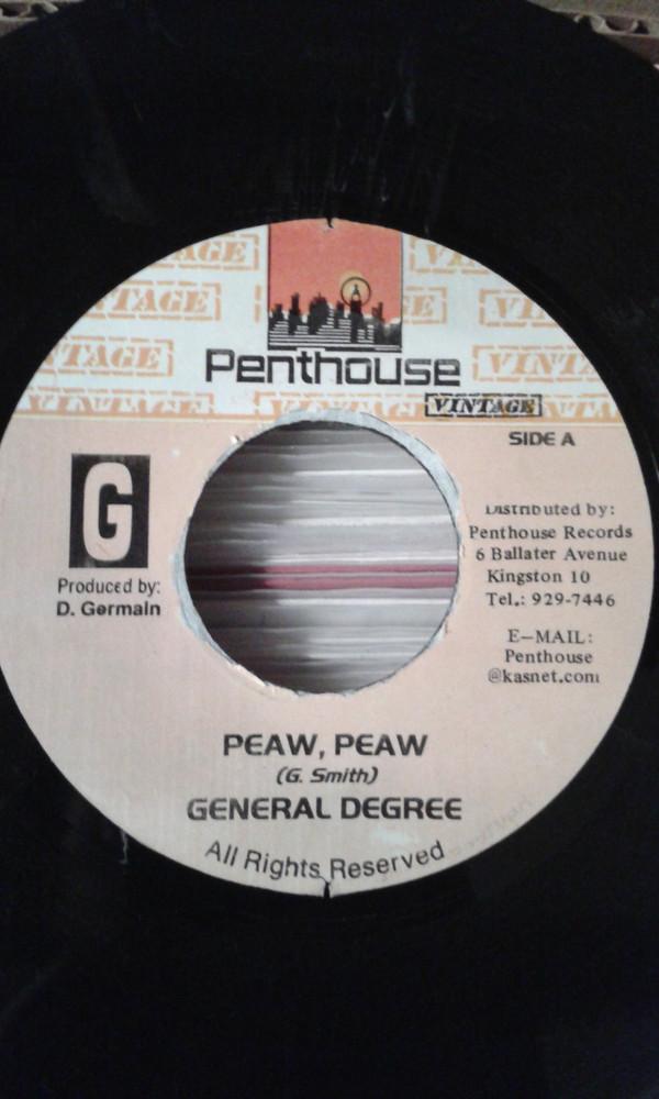 7inch Record GENERAL DEGREE - Peaw, Peaw NONE Penthouse Vinta Jamaica Reggae, Ska & Dub Used