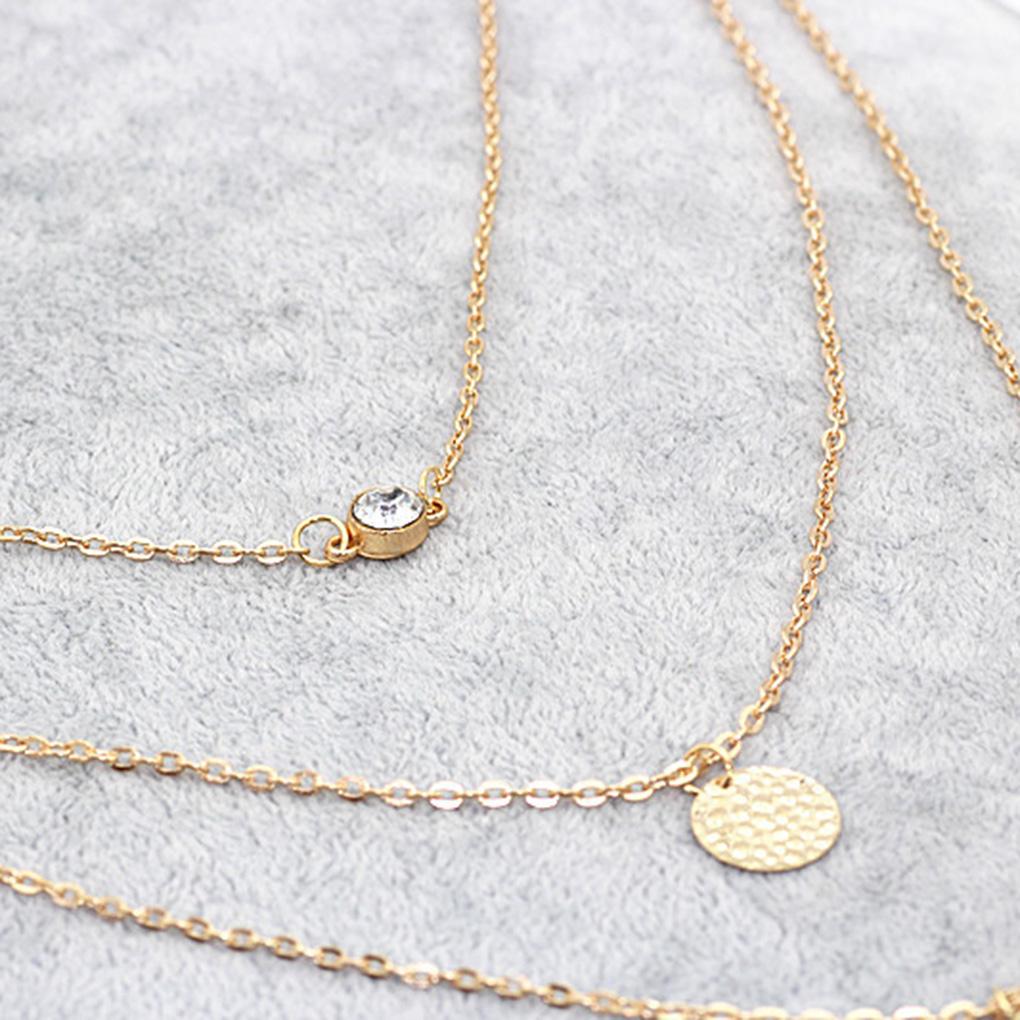 Damen Mehrschichtige Halskette Einfaches Design Mehrere Schichten Legierung Choker Halskette Mädchen Hals Schmuck