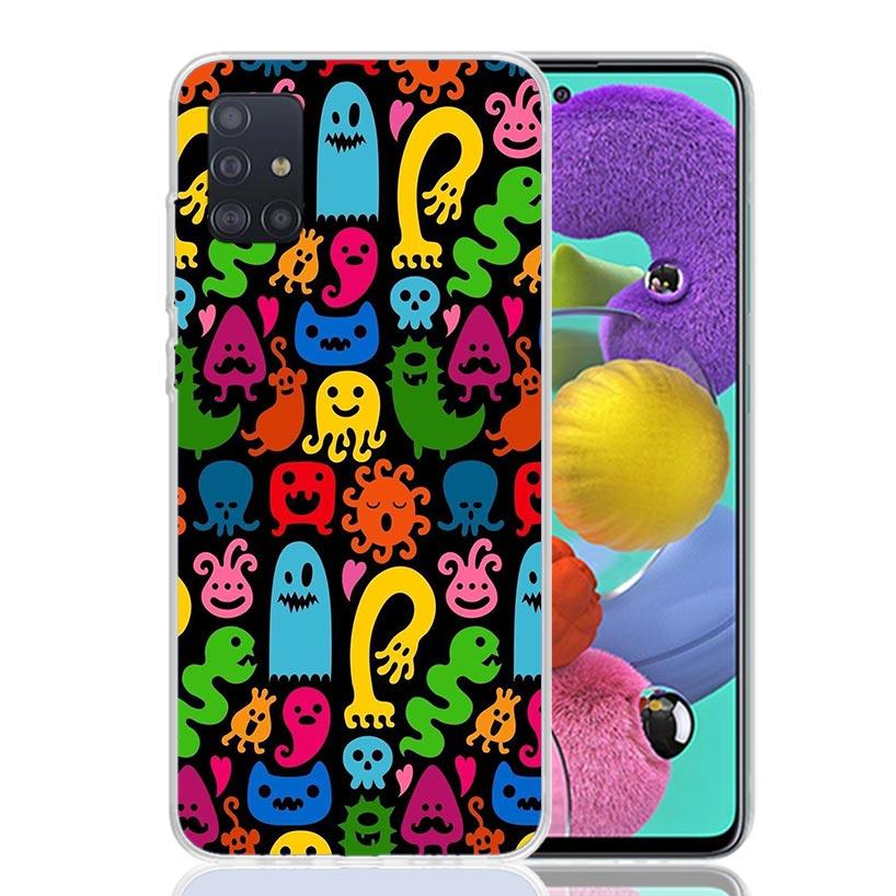 Simple Pattern Graffiti Phone Case for Samsung Galaxy A52 A51 A50S A12 A22 A32 A72 A10S A30S A31 A71 Note 20 Ultra 10 Plus S10 G