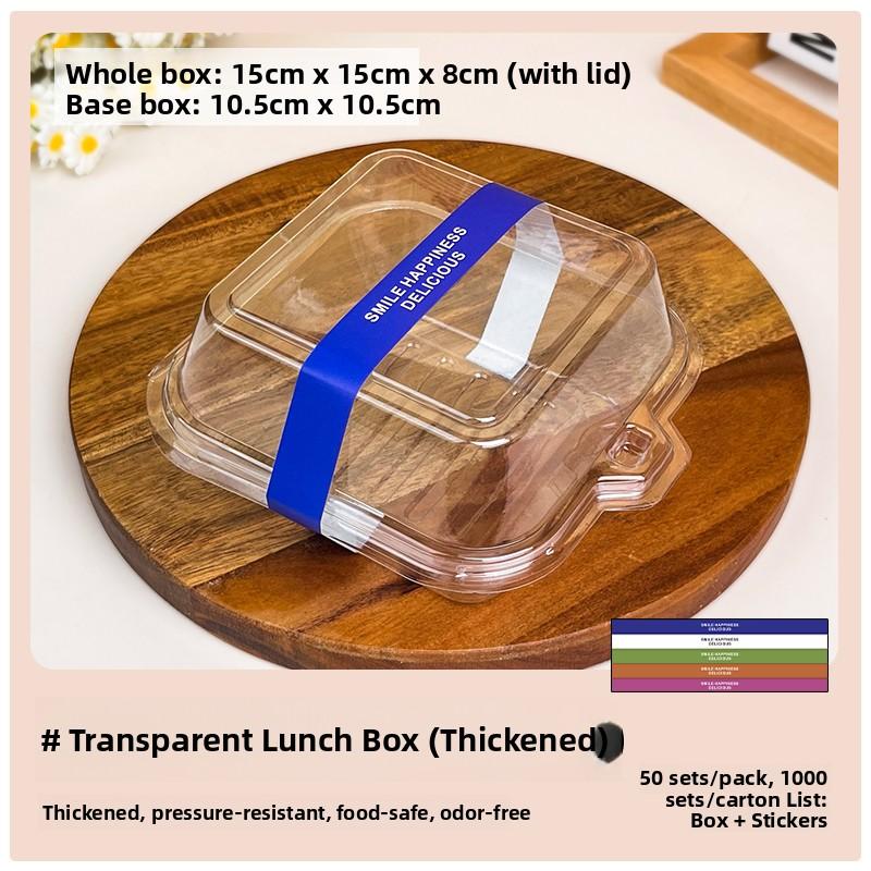 Transparent Tiramisu Packaging Box Cake Dishes Mousse Cutting Sweet Dessert Baking Western Pastries Separation Packing Box