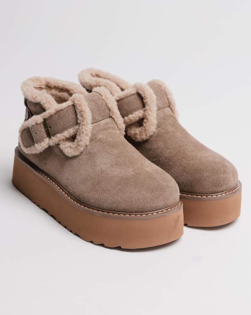 Uggs s přezkou Suny Liana 50900 36 béžové semiš vlna