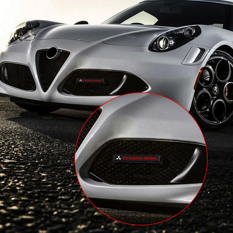 Car Decorative Light LED Front Hood Grille Emblem Badge Decor For Mitsubishi ASX I200 Outlander Pajero Eclipse Lancer