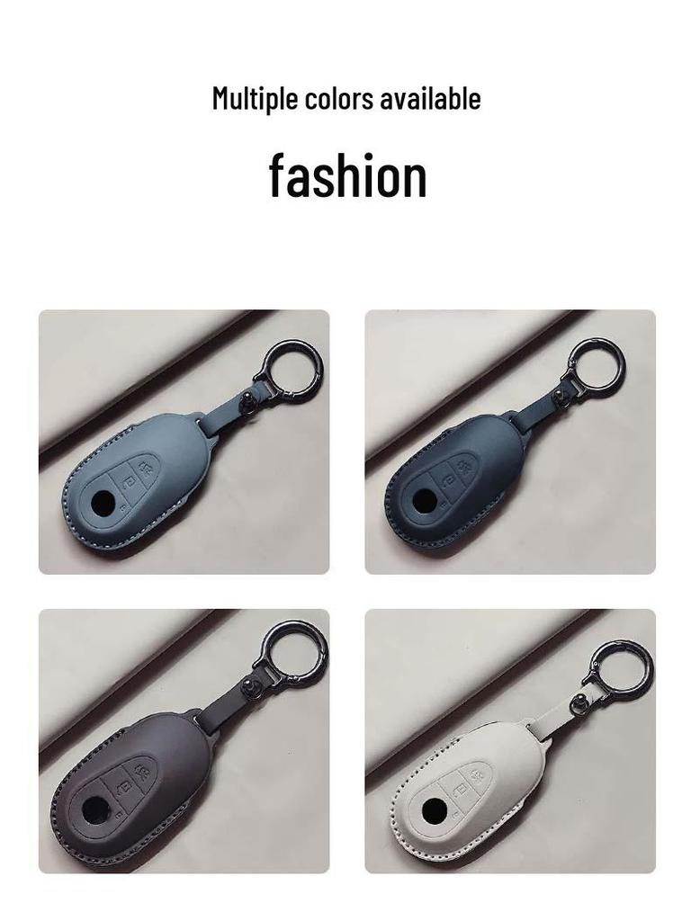 Leather Key Case for Mercedes E300L, C260L, GLC, A-Class, GLB, GLA, CLE – Unisex Keyring