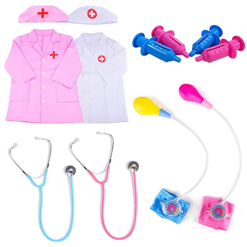 Doctor Nurse Dress-Up Set Blue/Pink Style Available Clothing Simulated Prop Festival Party Role Playing Props DIY Decoration ZYF