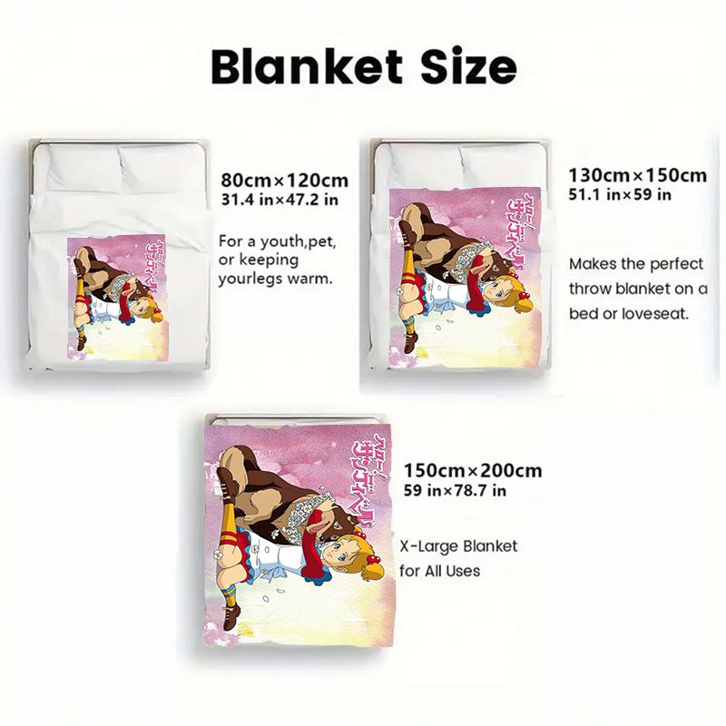 Hello Sandybell 2D Flat Pattern Flannel Blanket High quality All Seasons Warmth and Comfort Perfect for Christmas Gifts.PMT0914453